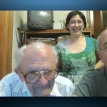 Uncle Miki, cousin Gábor and his daughter Ági