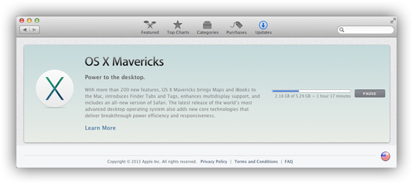 Downloading Mavericks